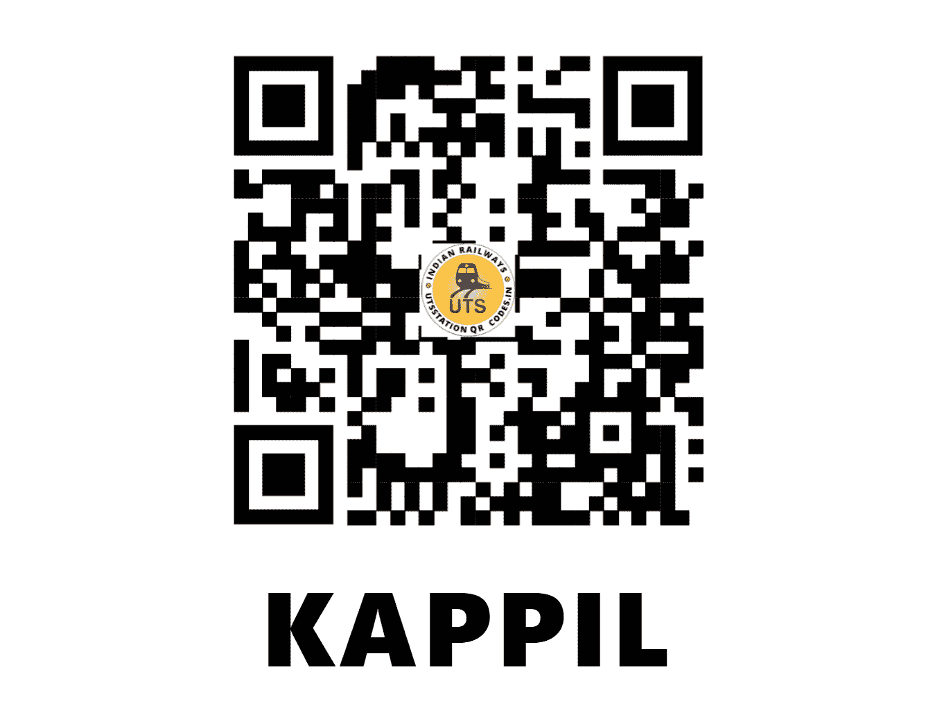 UTS QR Code for KAPPIL - KFI - SR (KERALA)