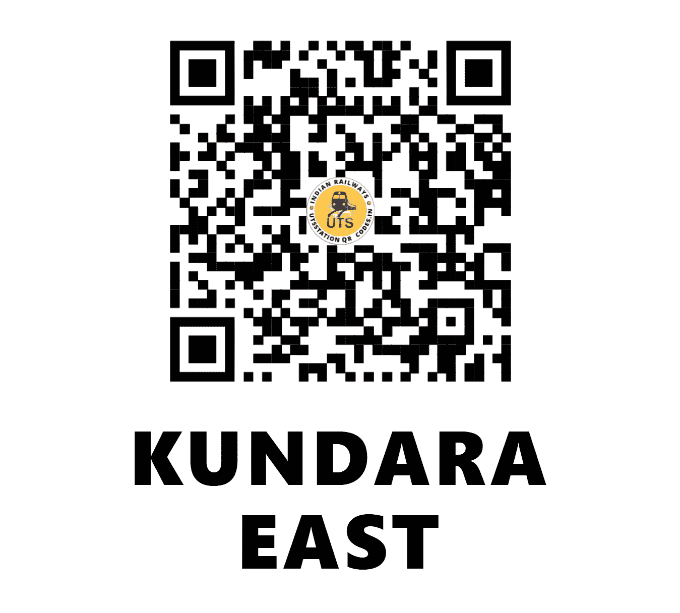 UTS QR Code for KUNDARA EAST - KFV - SR (KERALA)