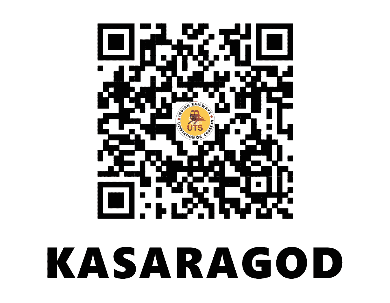 UTS QR Code for KASARAGOD - KGQ - SR (KERALA)