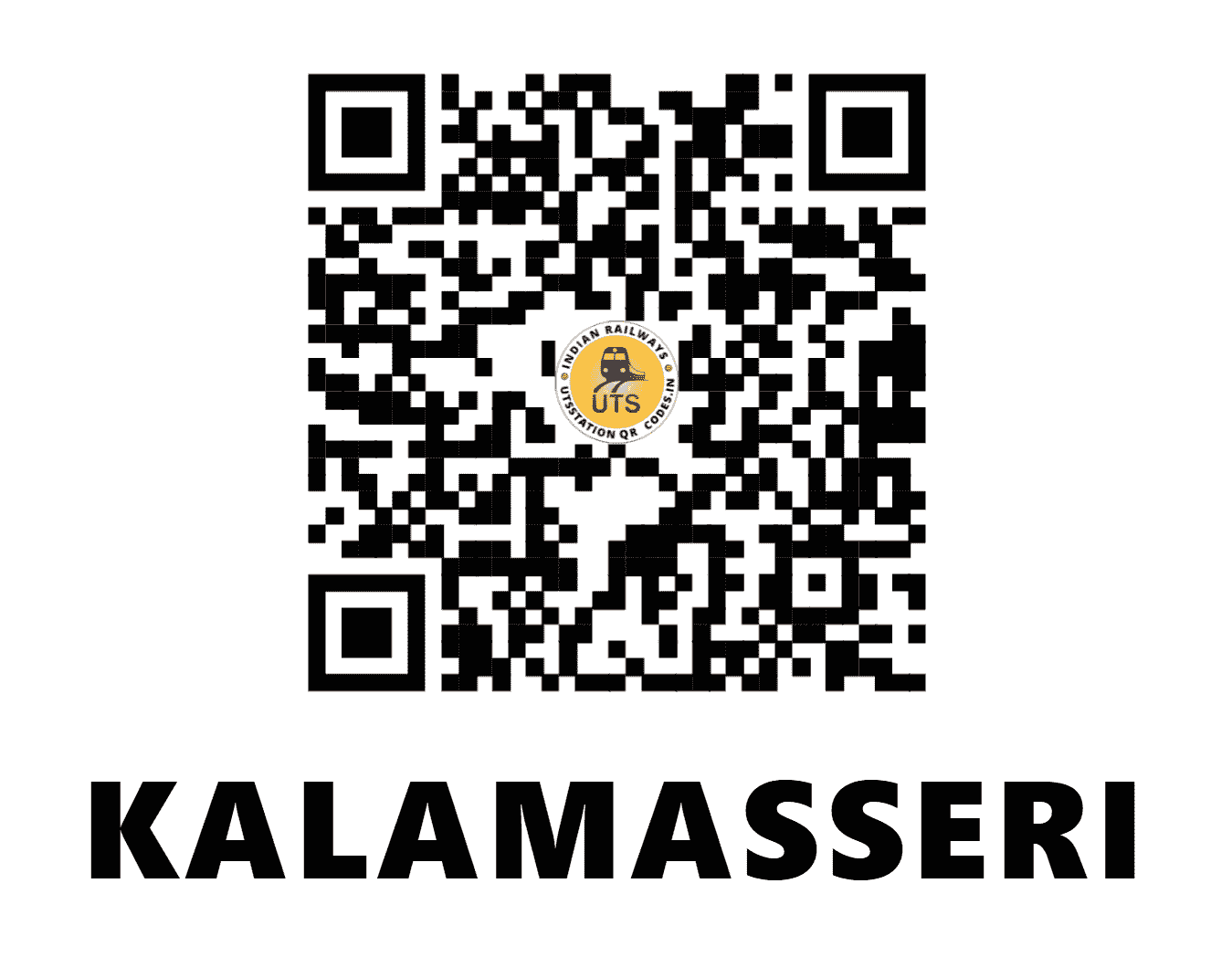 UTS QR Code for KALAMASSERI - KLMR - SR (KERALA)