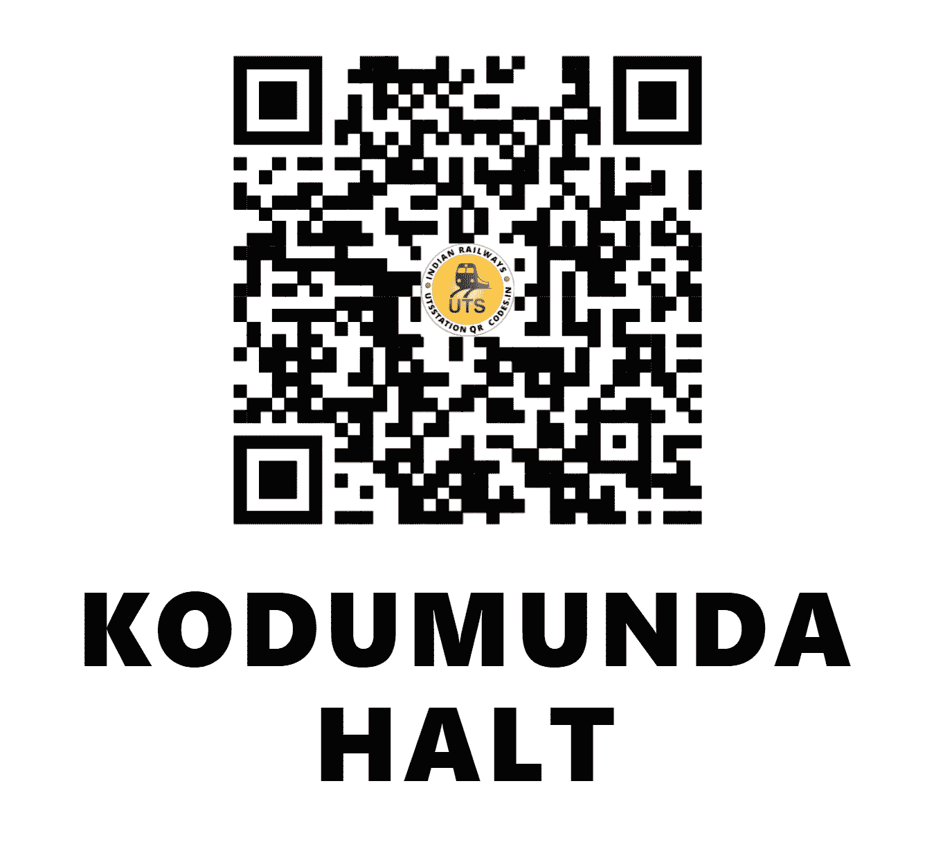 UTS QR Code for KODUMUNDA HALT - KODN - SR (KERALA)