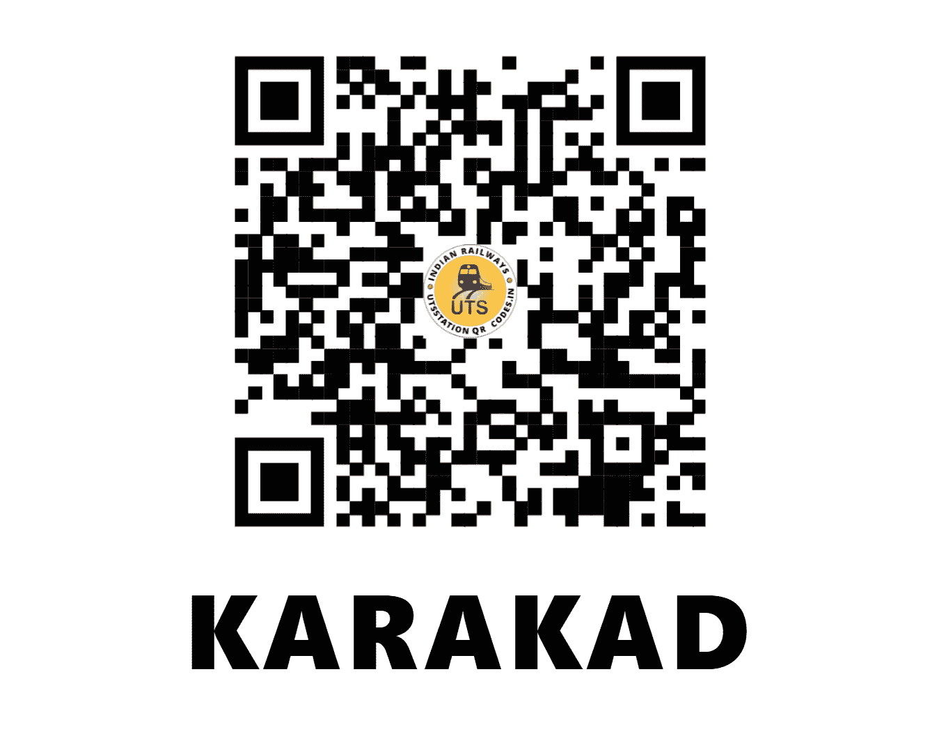 UTS QR Code for KARAKAD - KRKD - SR (KERALA)