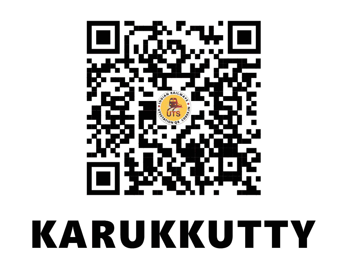 UTS QR Code for KARUKKUTTY - KUC - SR (KERALA)