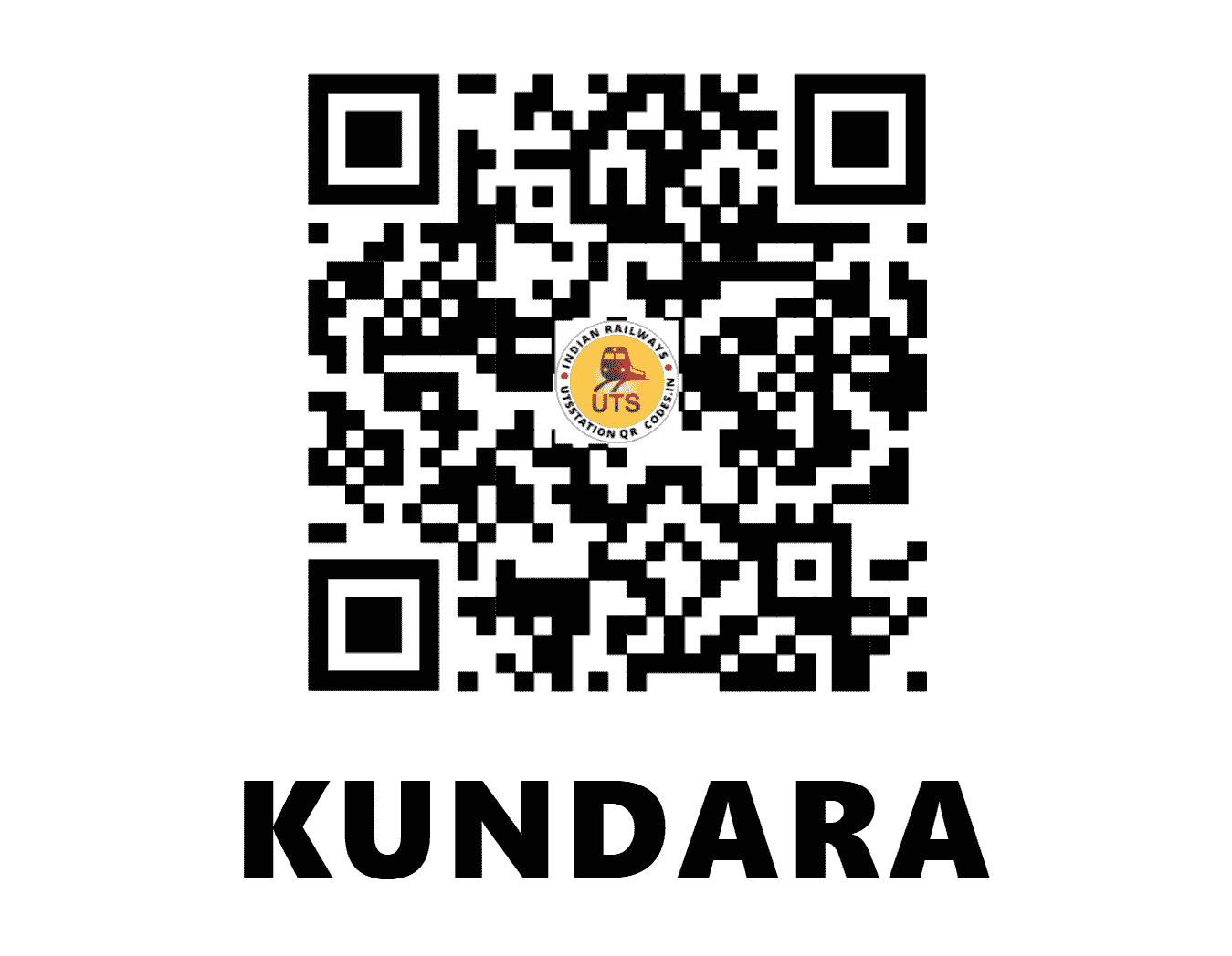 UTS QR Code for KUNDARA - KUV - SR (KERALA)