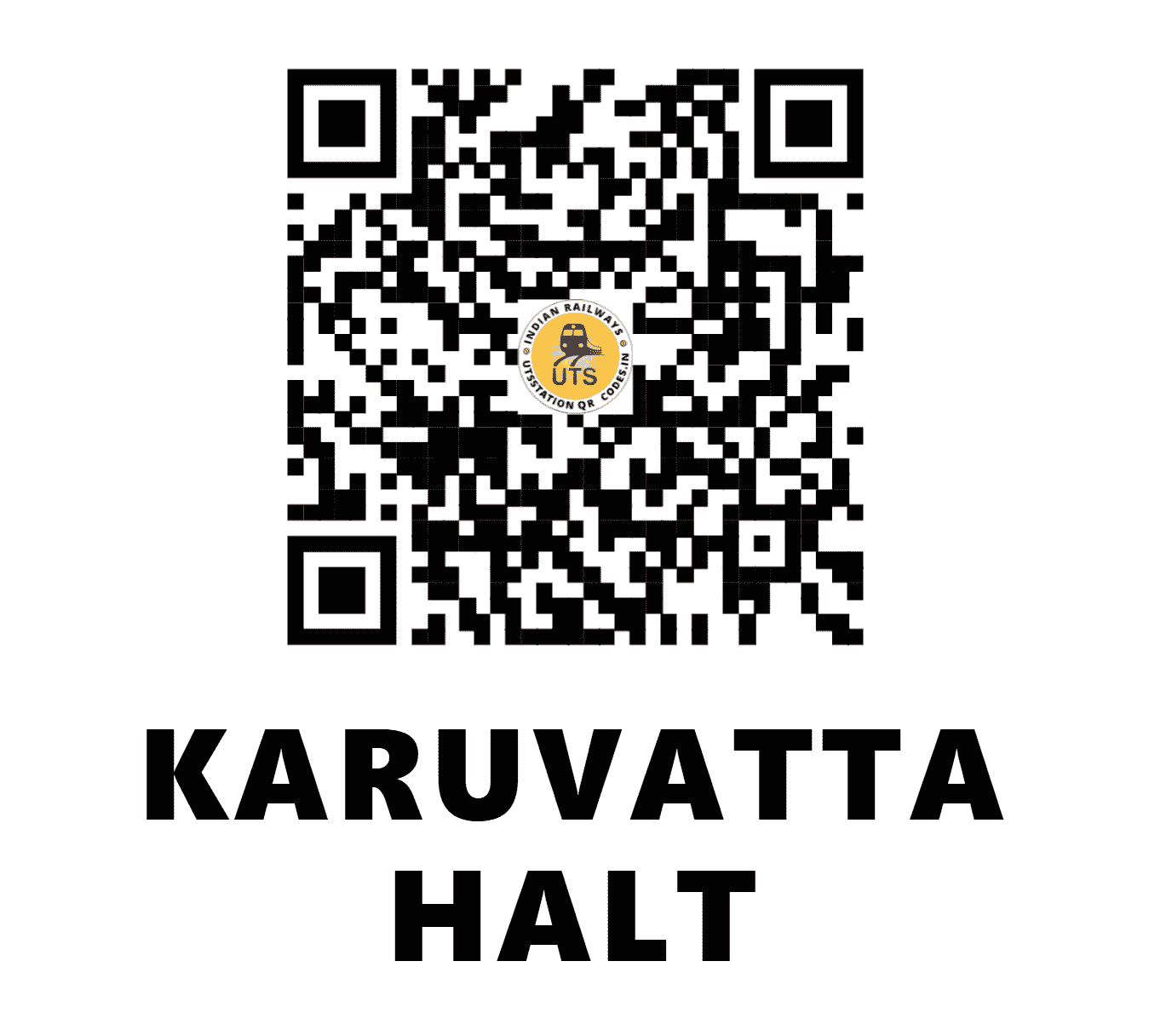 UTS QR Code for KARUVATTA HALT - KVTA - SR (KERALA)