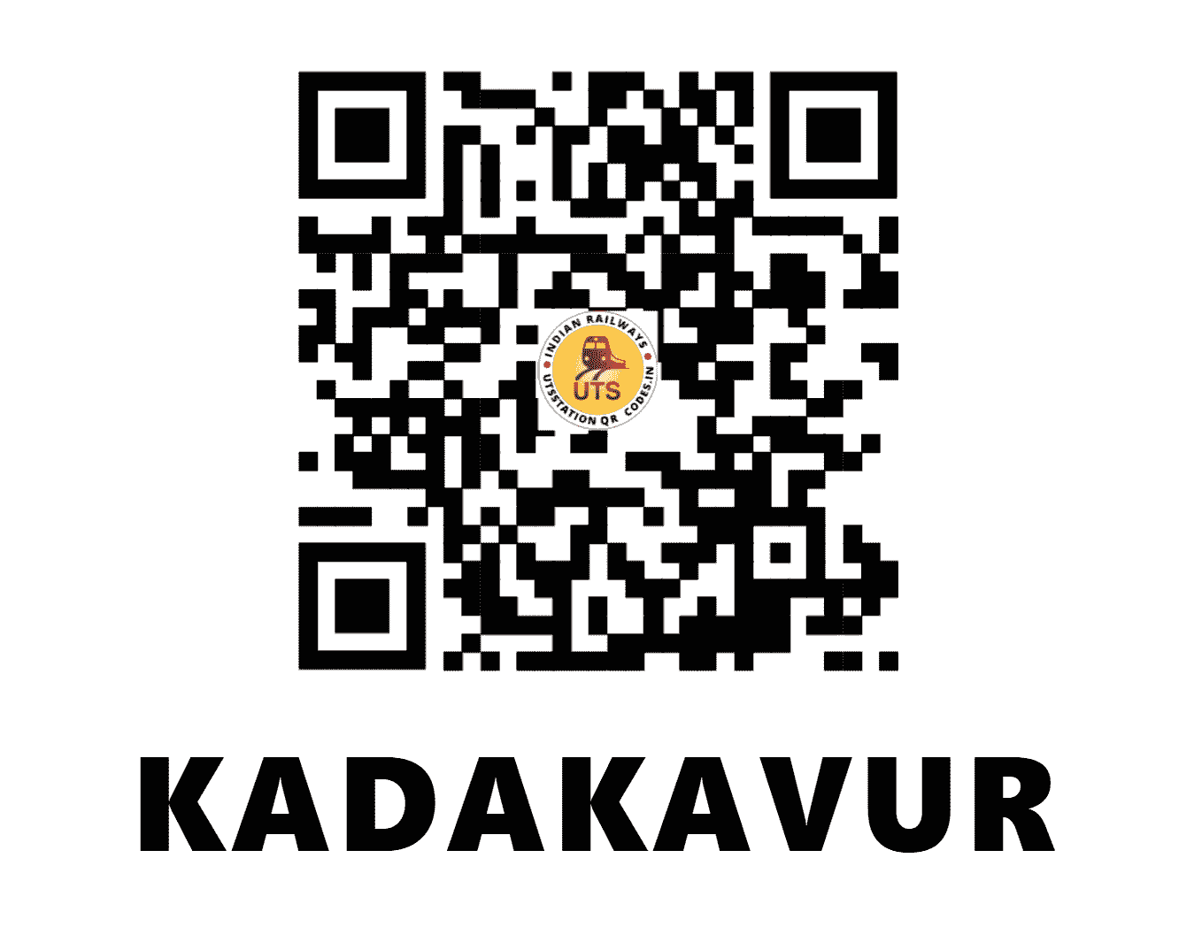 UTS QR Code for KADAKAVUR - KVU - SR (KERALA)