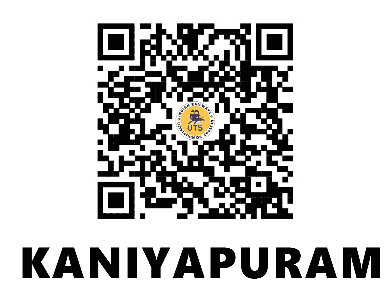 UTS QR Code for KANIYAPURAM - KXP - SR (KERALA)