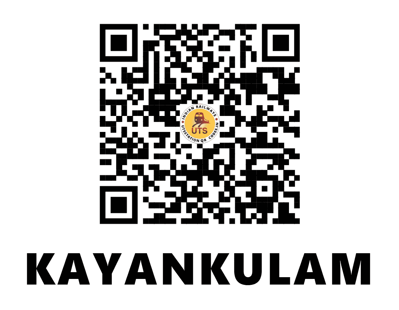 UTS QR Code for KAYANKULAM - KYJ - SR (KERALA)