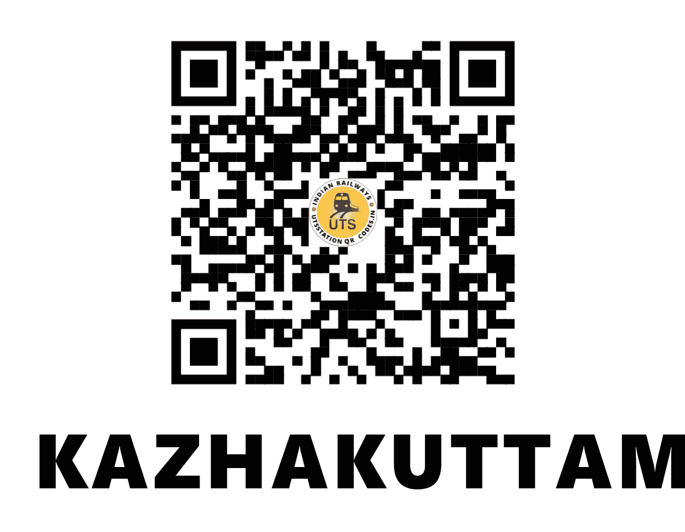UTS QR Code for KAZHAKUTTAM - KZK - SR (KERALA)