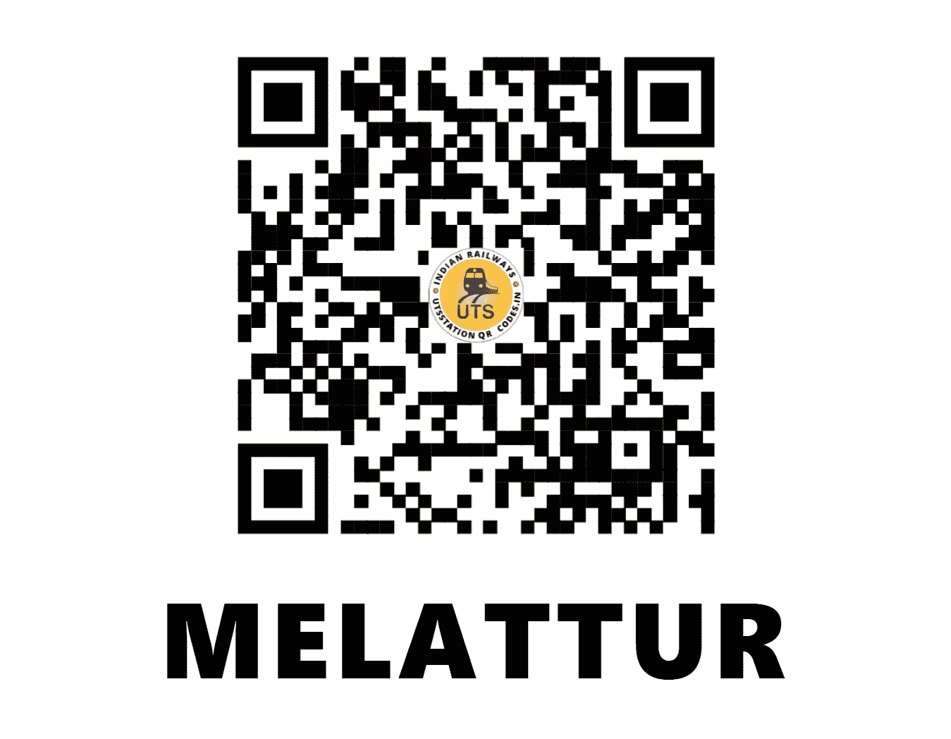 UTS QR Code for MELATTUR - MLTR - SR (KERALA)