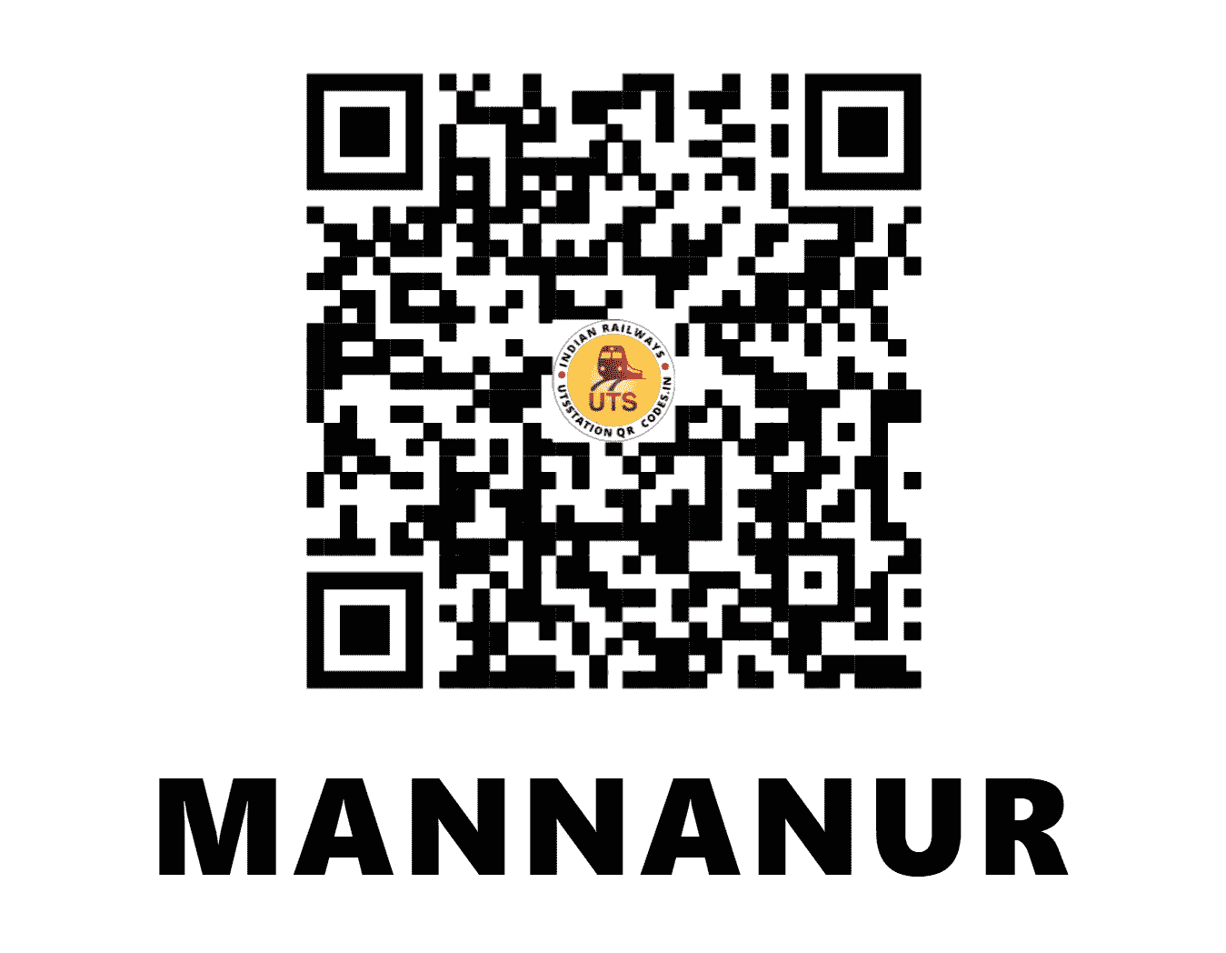 UTS QR Code for MANNANUR - MNUR - SR (KERALA)