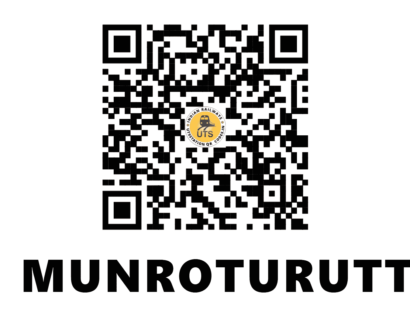 UTS QR Code for MUNROTURUTTU - MQO - SR (KERALA)
