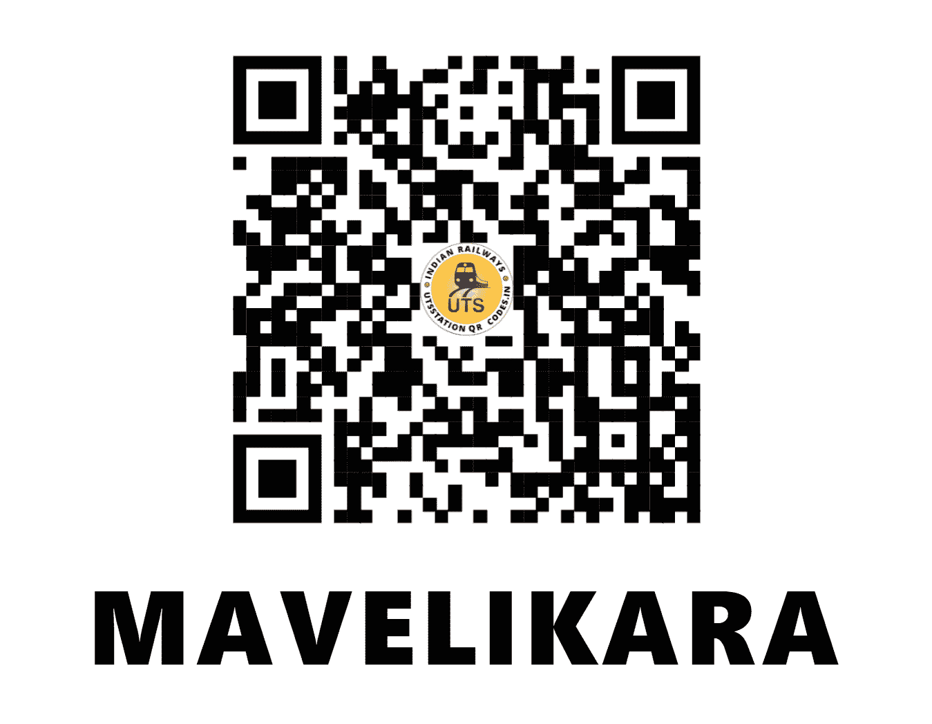UTS QR Code for MAVELIKARA - MVLK - SR (KERALA)