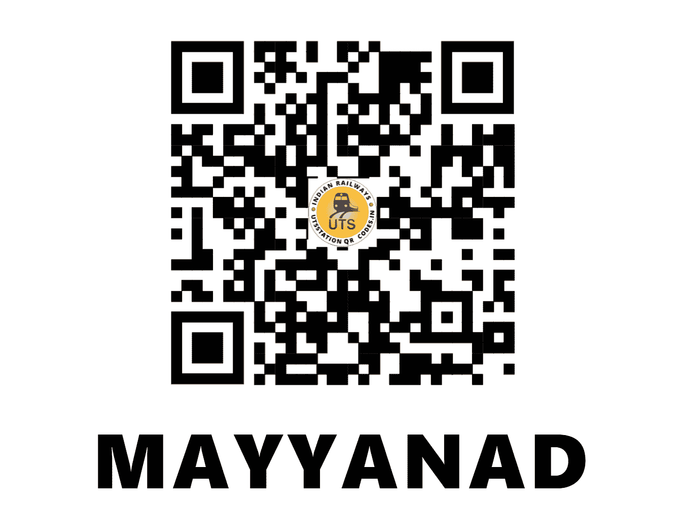 UTS QR Code for MAYYANAD - MYY - SR (KERALA)