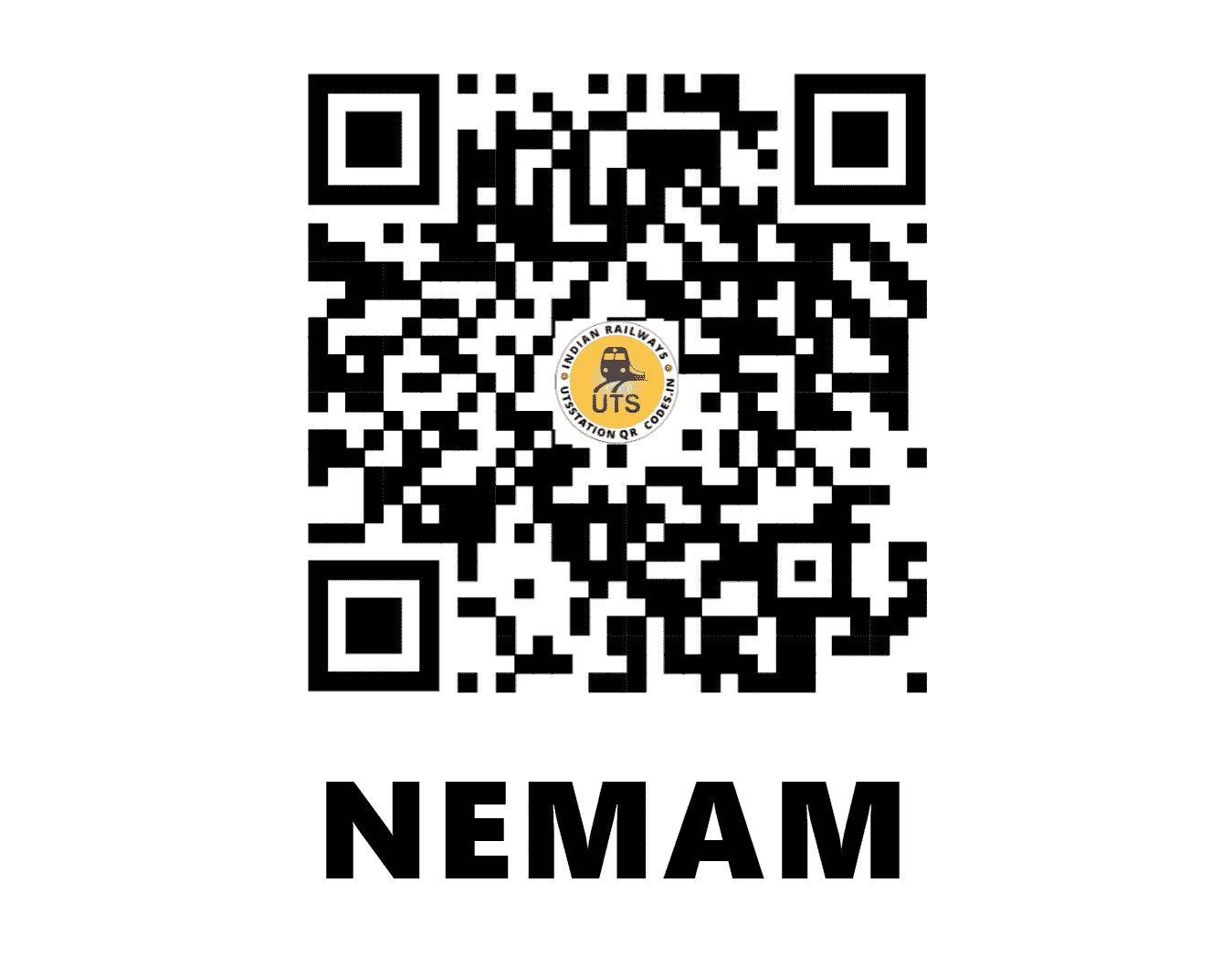 UTS QR Code for NEMAM - NEM - SR (KERALA)