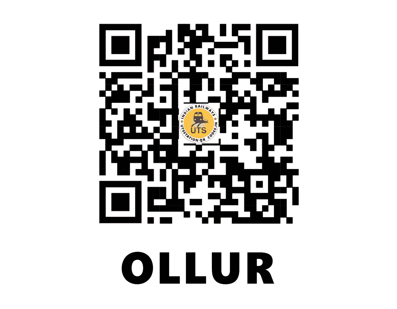UTS QR Code for OLLUR - OLR - SR (KERALA)
