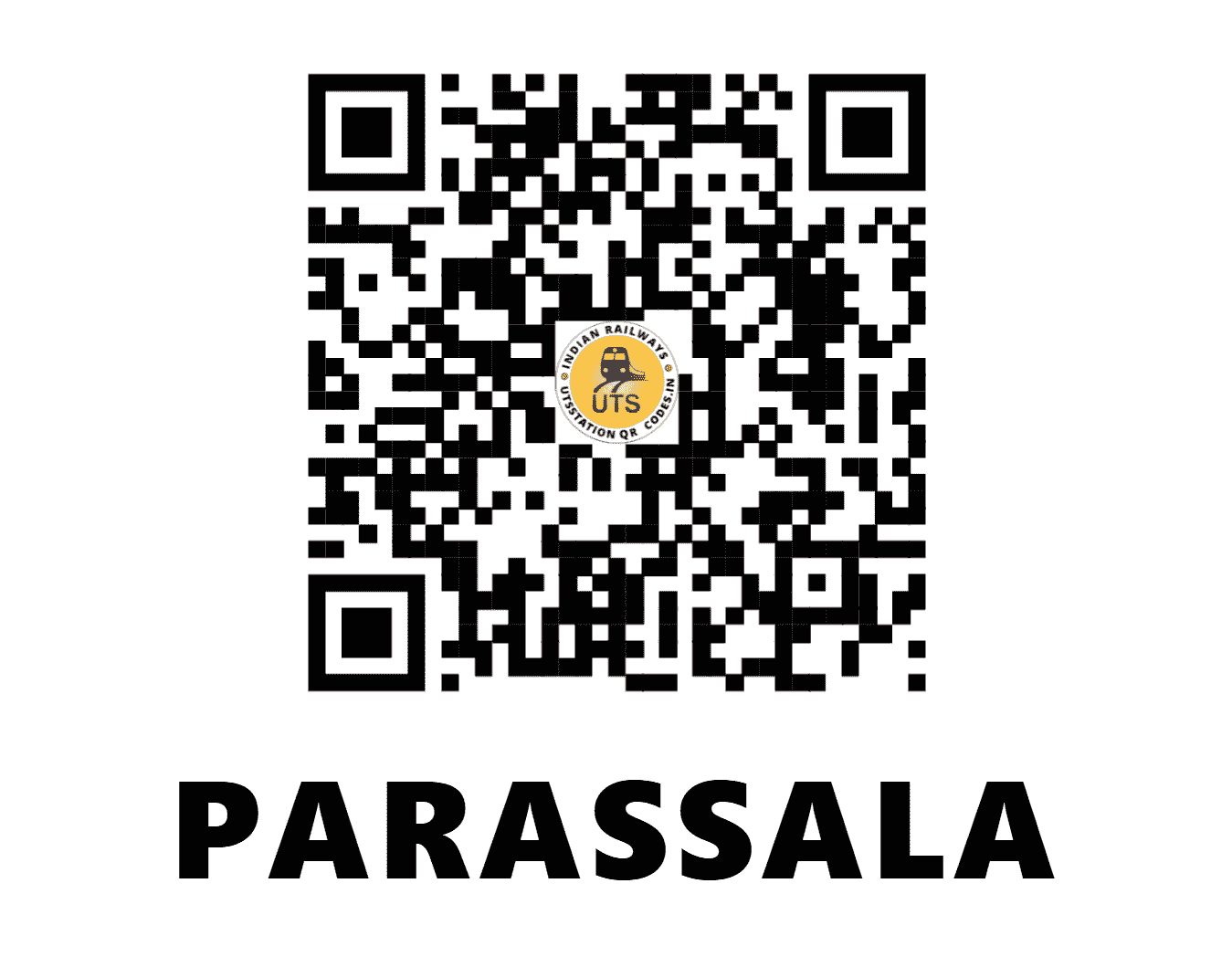 UTS QR Code for PARASSALA - PASA - SR (KERALA)