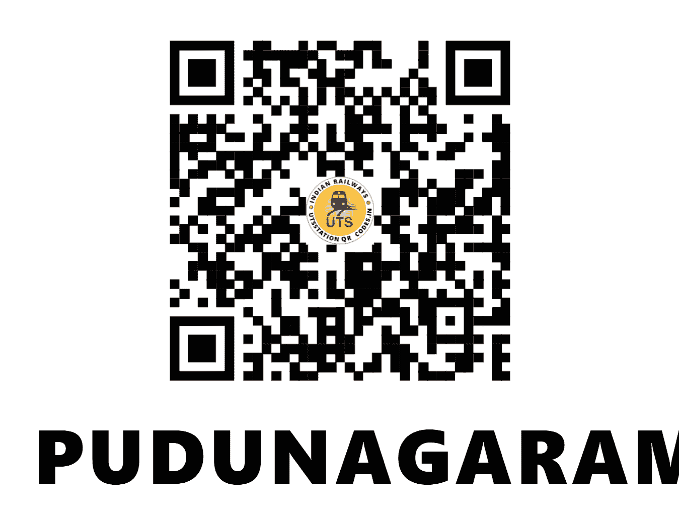 UTS QR Code for PUDUNAGARAM - PDGM - SR (KERALA)