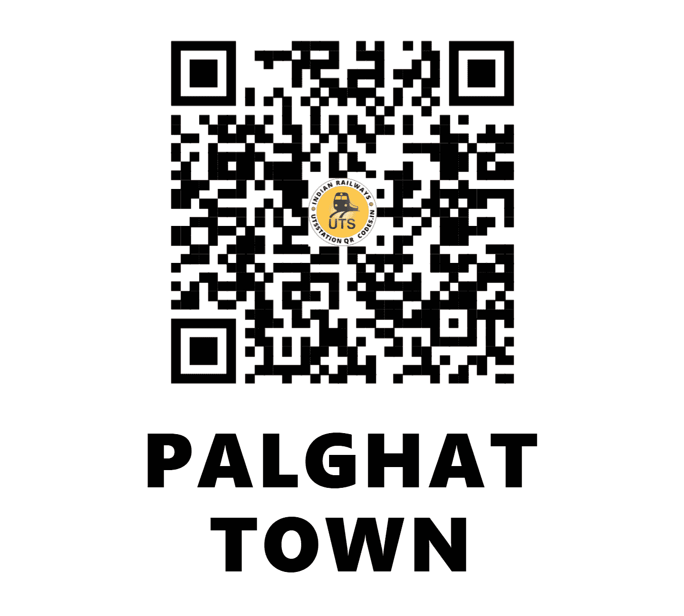 UTS QR Code for PALGHAT TOWN - PGTN - SR (KERALA)