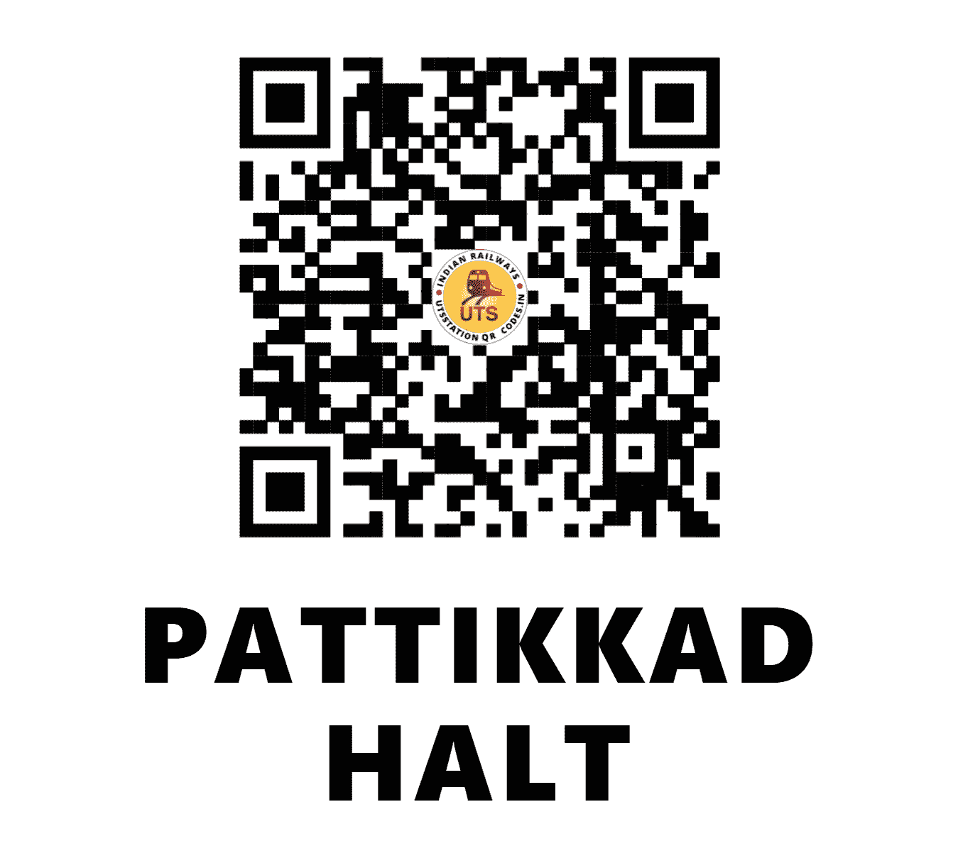 UTS QR Code for PATTIKKAD HALT - PKQ - SR (KERALA)