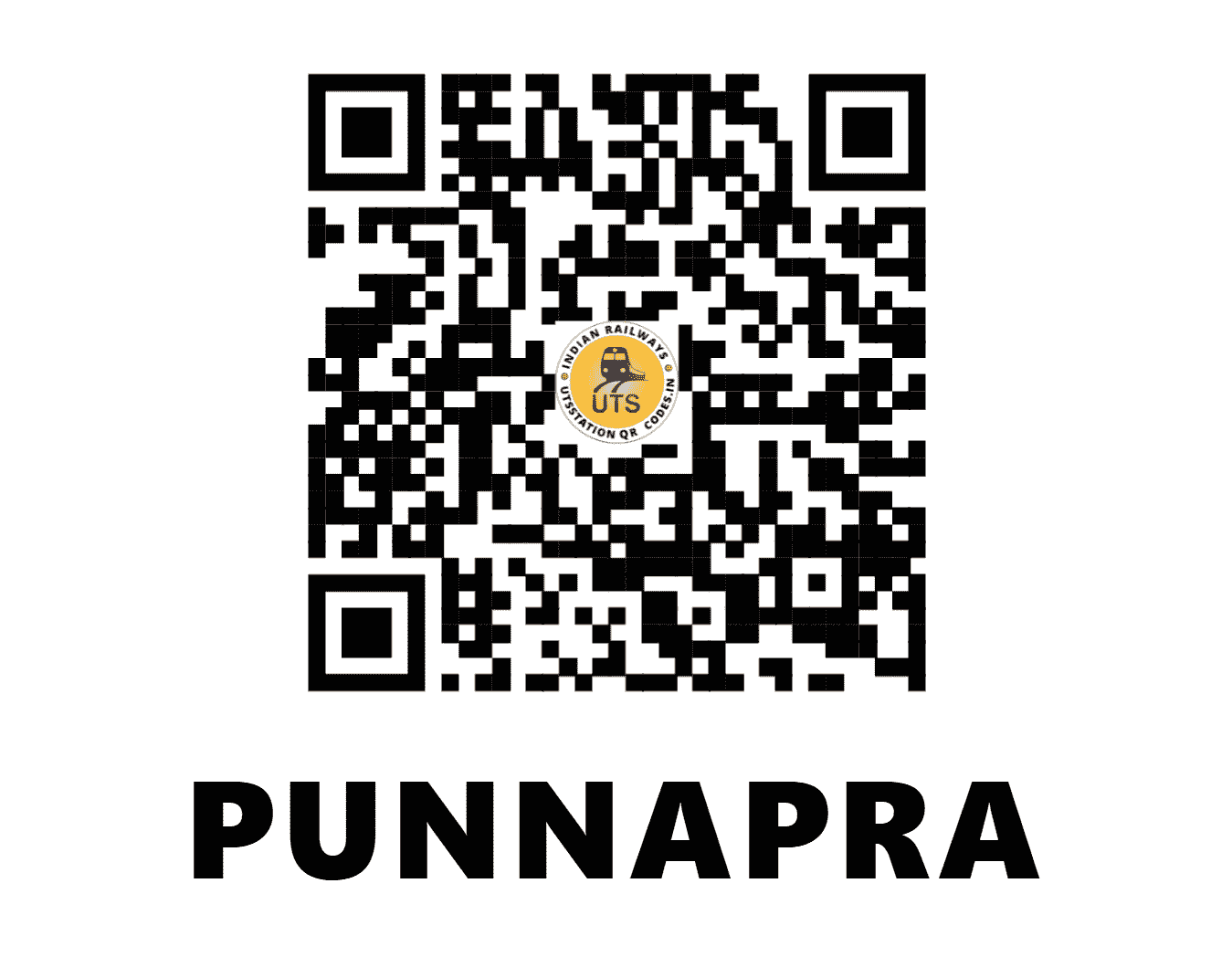UTS QR Code for PUNNAPRA - PNPR - SR (KERALA)