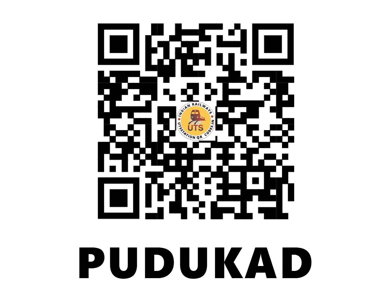UTS QR Code for PUDUKAD - PUK - SR (KERALA)