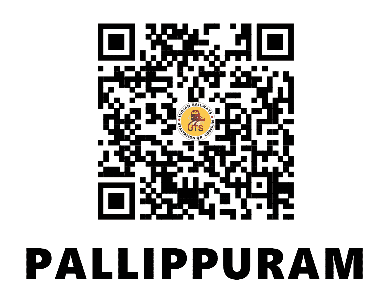 UTS QR Code for PALLIPPURAM - PUM - SR (KERALA)