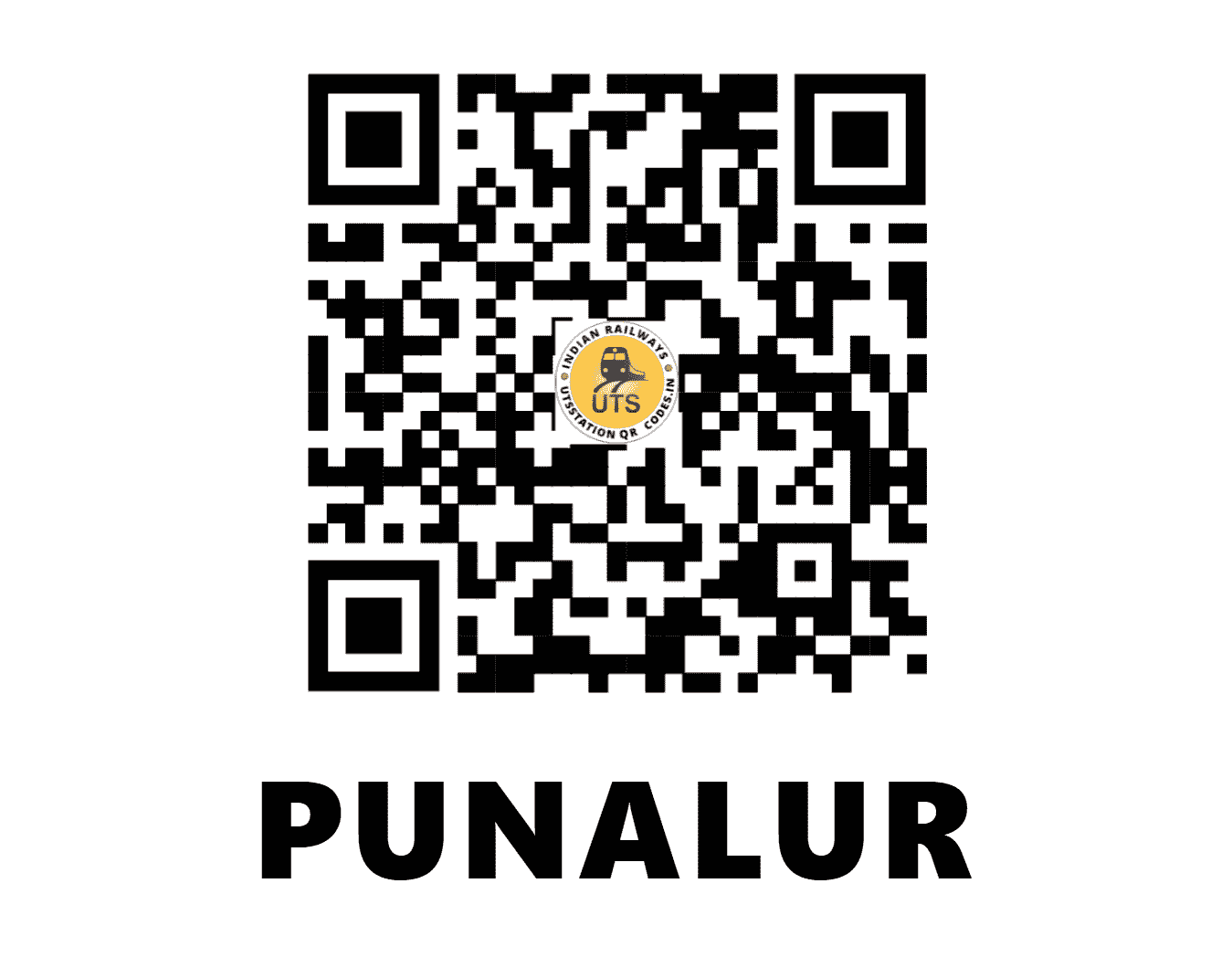 UTS QR Code for PUNALUR - PUU - SR (KERALA)