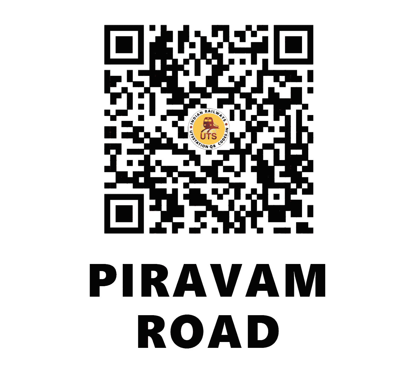 UTS QR Code for PIRAVAM ROAD - PVRD - SR (KERALA)