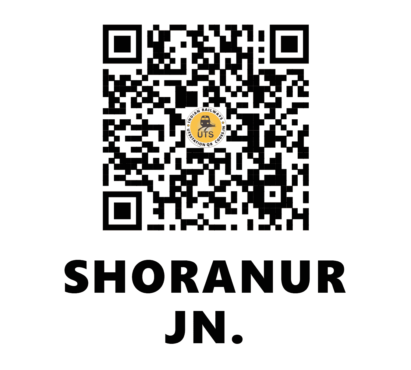 UTS QR Code for SHORANUR JN. - SRR - SR (KERALA)