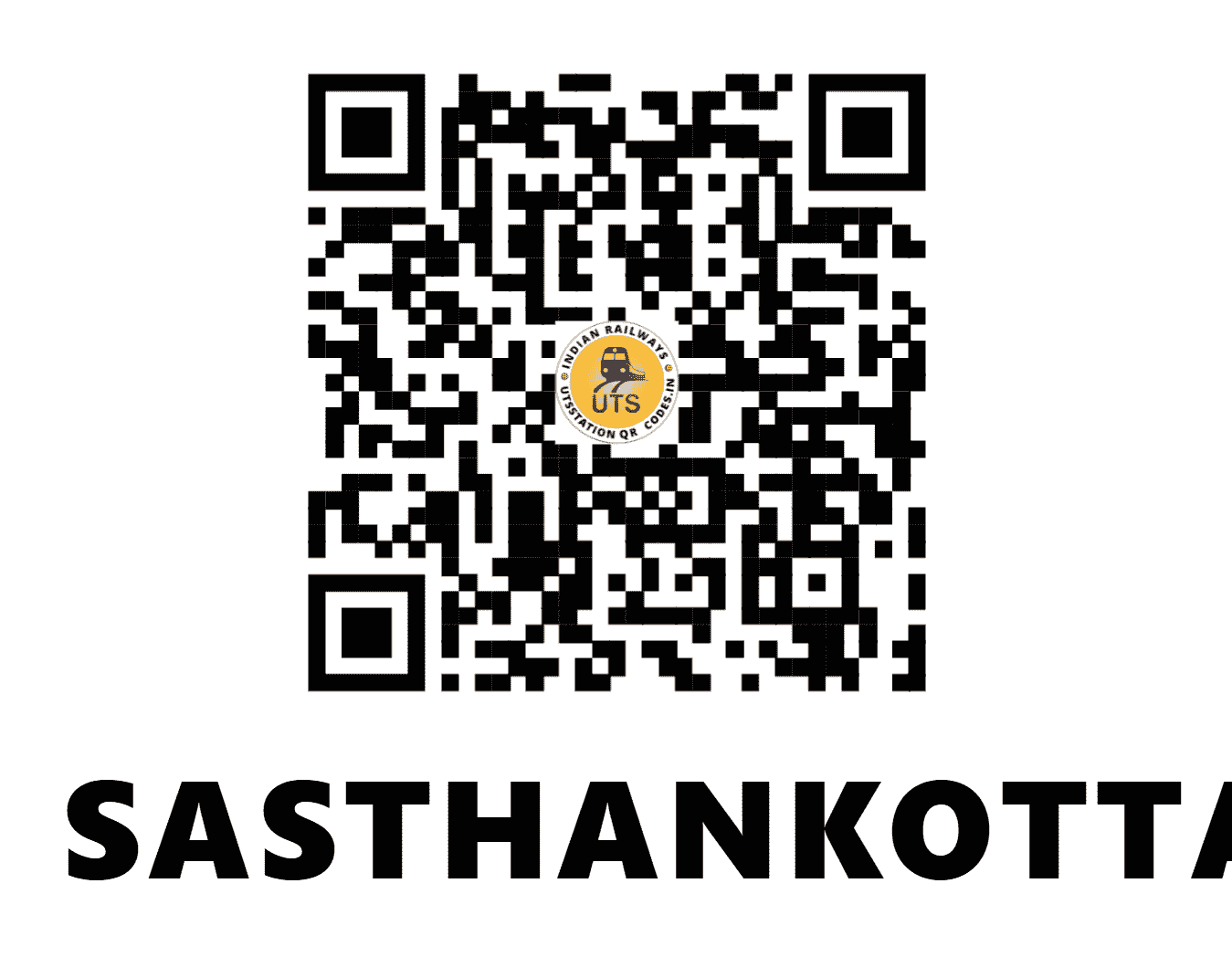 UTS QR Code for SASTHANKOTTA - STKT - SR (KERALA)