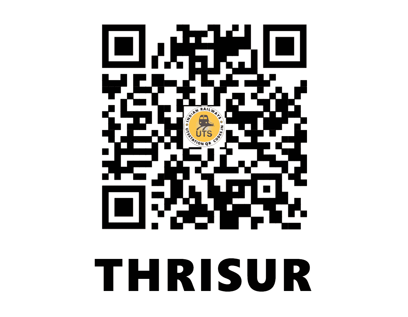 UTS QR Code for THRISUR - TCR - SR (KERALA)