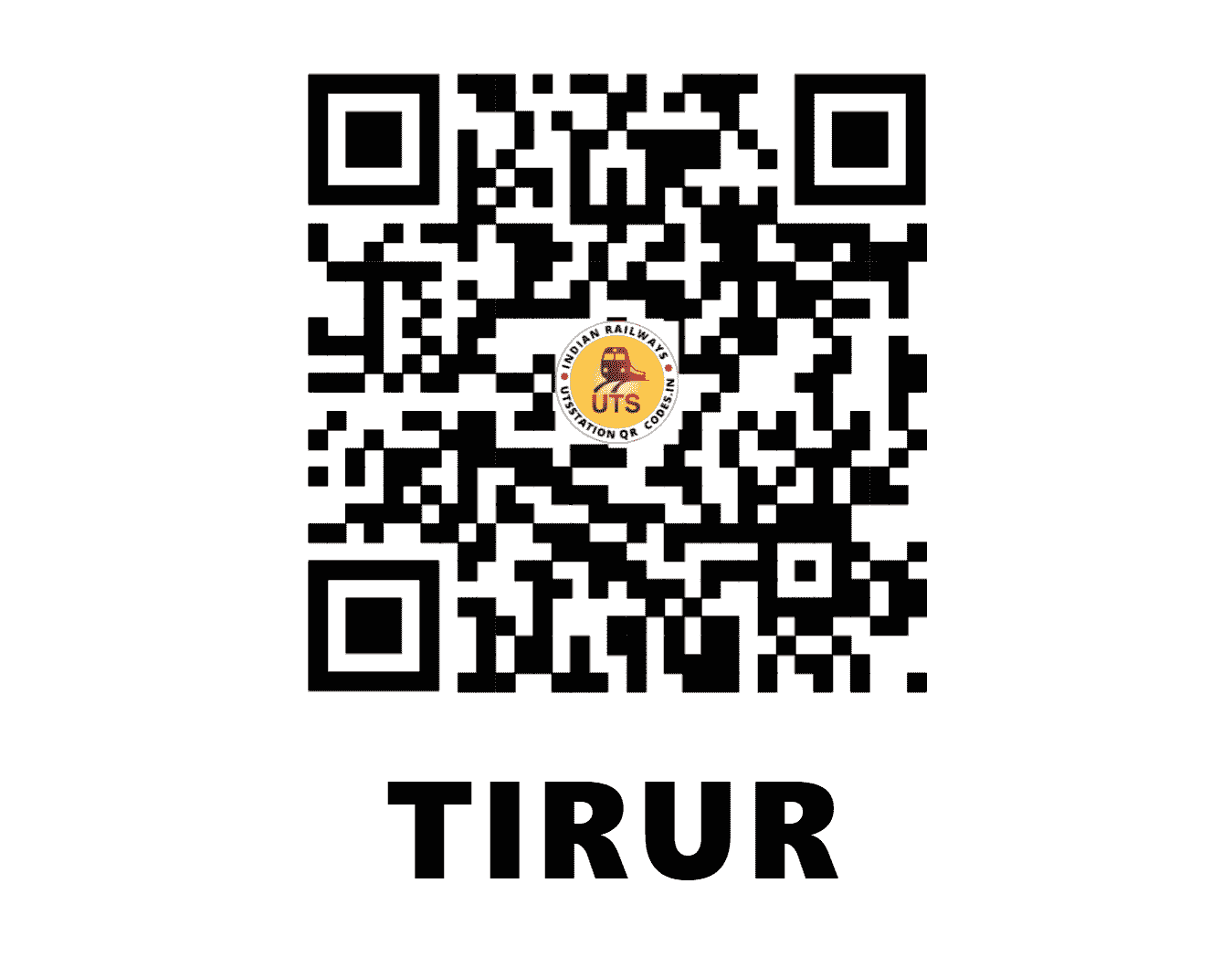 UTS QR Code for TIRUR - TIR - SR (KERALA)