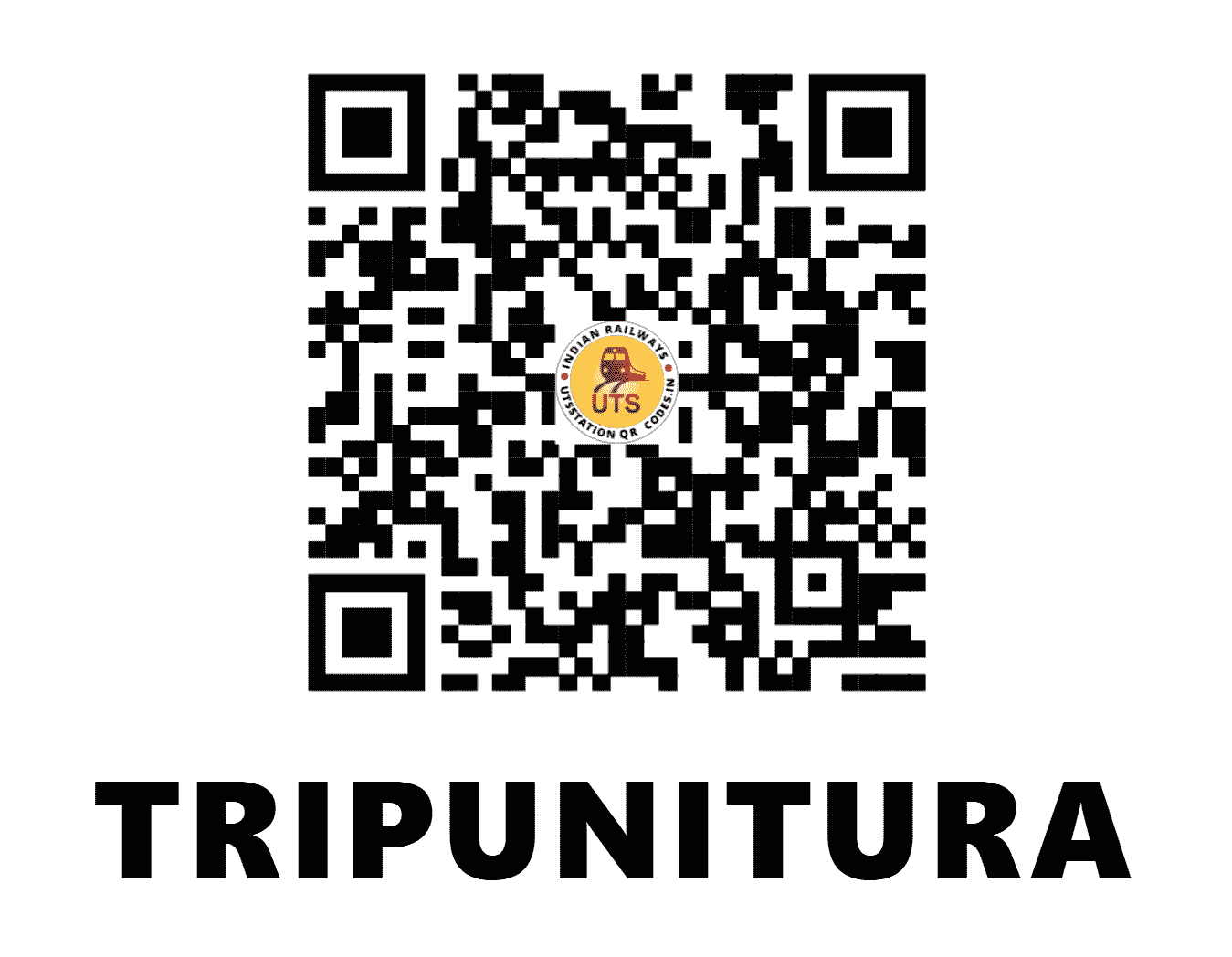 UTS QR Code for TRIPUNITURA - TRTR - SR (KERALA)