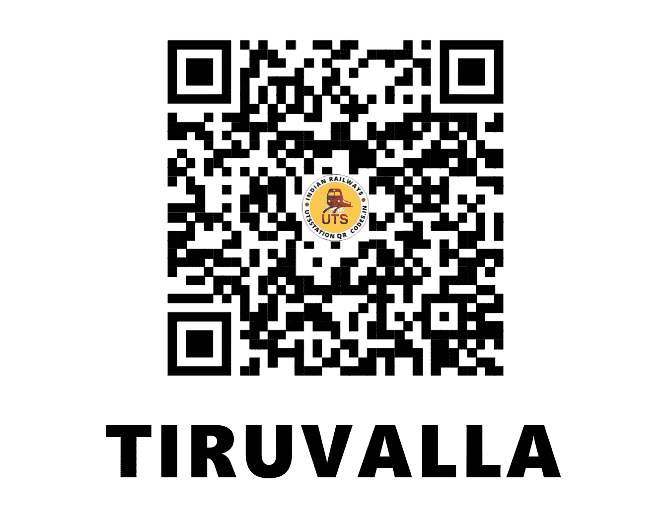 UTS QR Code for TIRUVALLA - TRVL - SR (KERALA)
