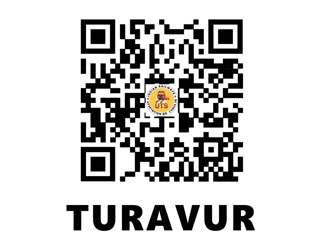 UTS QR Code for TURAVUR - TUVR - SR (KERALA)