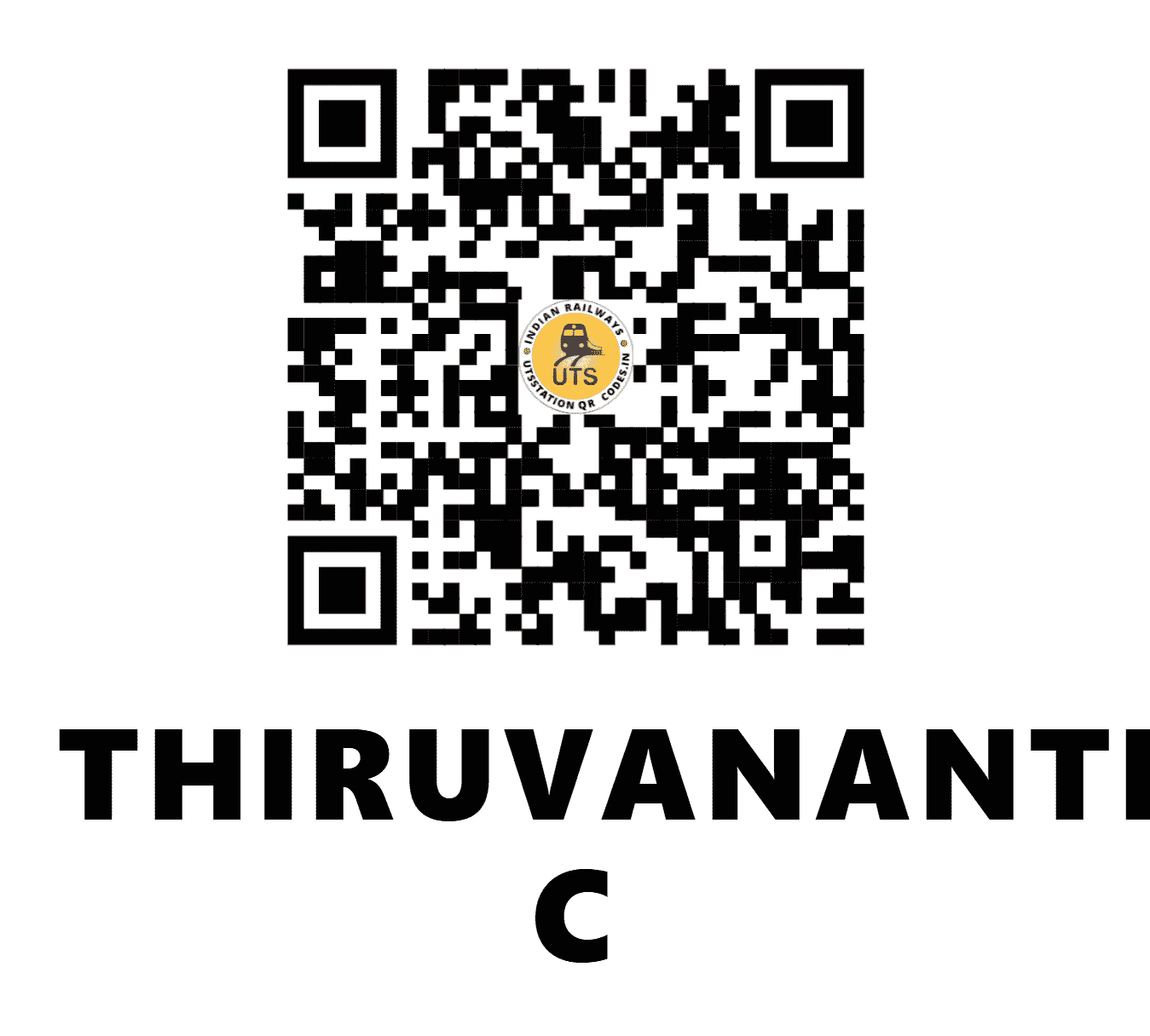UTS QR Code for THIRUVANANTHAPURAM C - TVC - SR (KERALA)