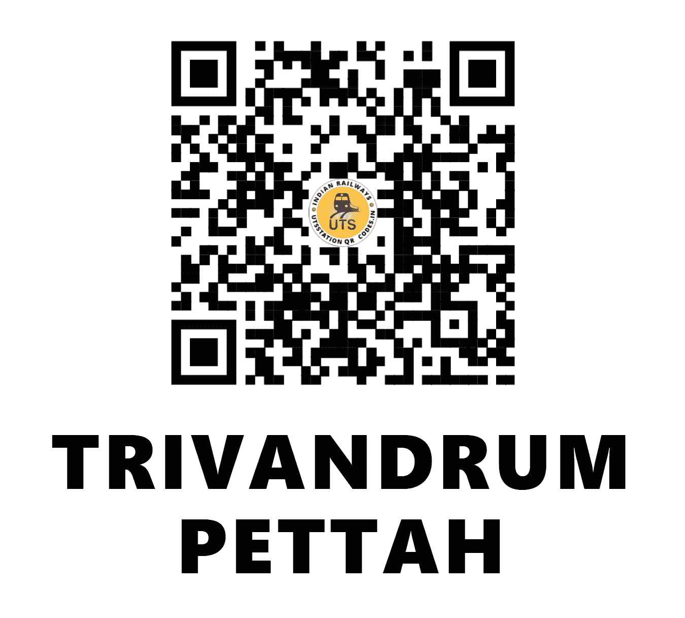 UTS QR Code for TRIVANDRUM PETTAH - TVP - SR (KERALA)