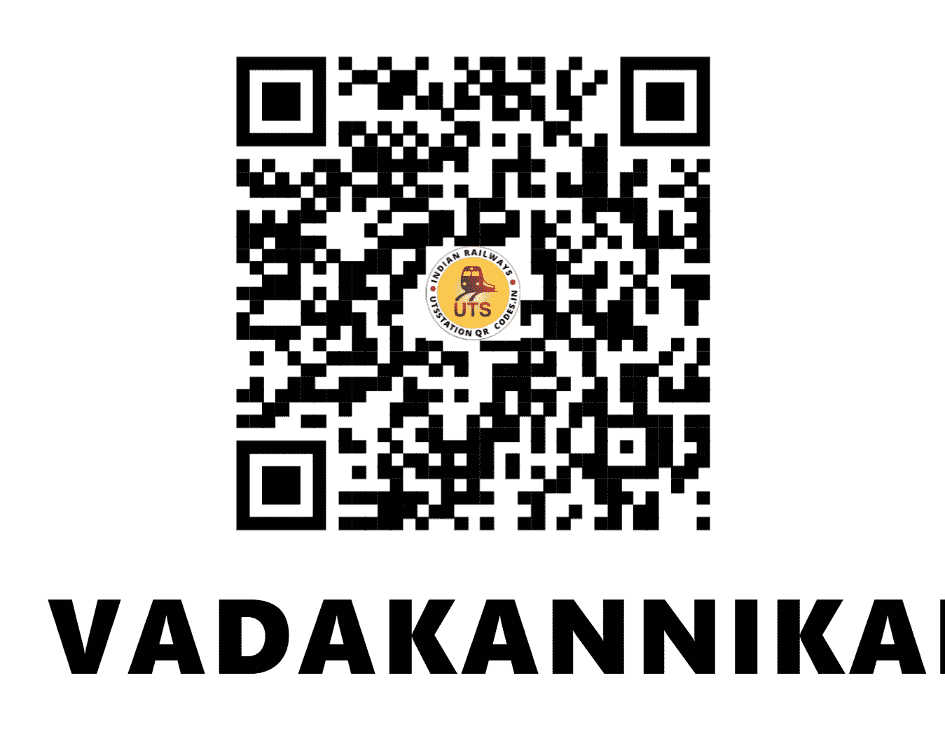 UTS QR Code for VADAKANNIKAPURAM - VDK - SR (KERALA)