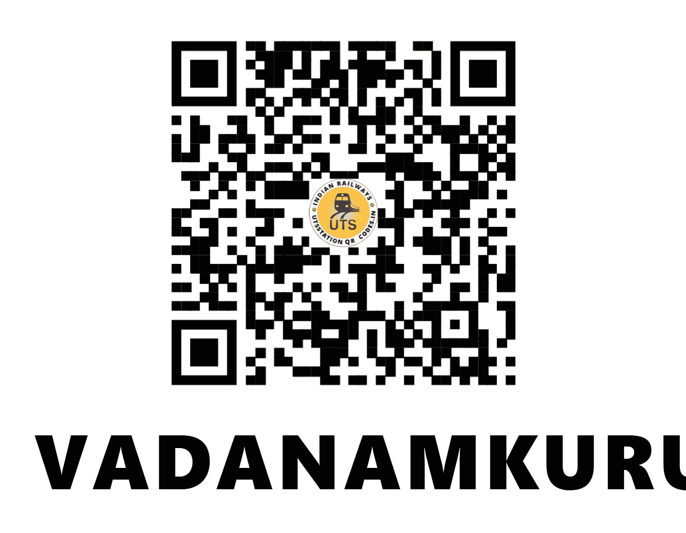 UTS QR Code for VADANAMKURUSHSHI - VDKS - SR (KERALA)