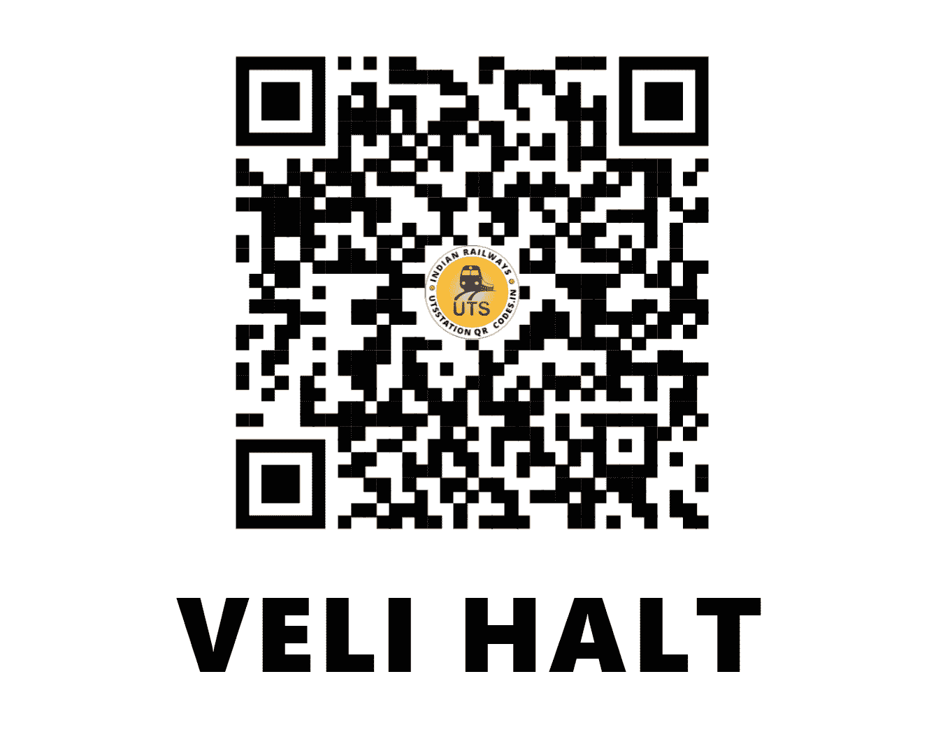 UTS QR Code for VELI HALT - VELI - SR (KERALA)