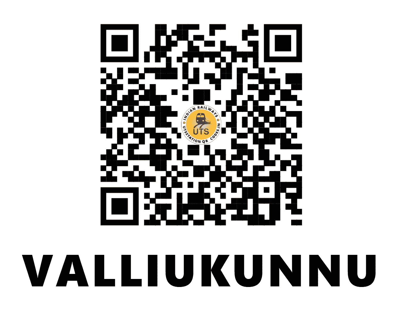 UTS QR Code for VALLIUKUNNU - VLI - SR (KERALA)