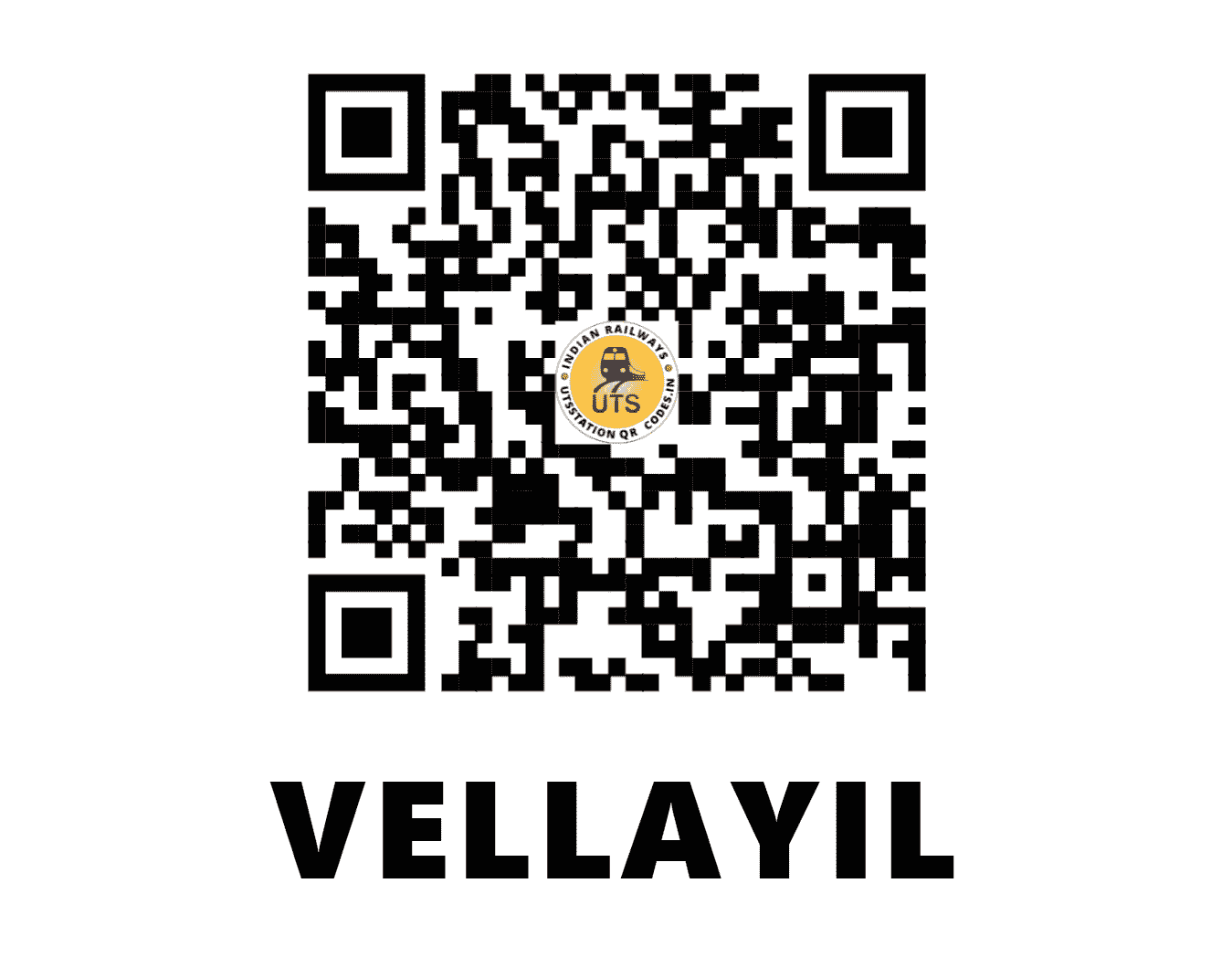 UTS QR Code for VELLAYIL - VLL - SR (KERALA)