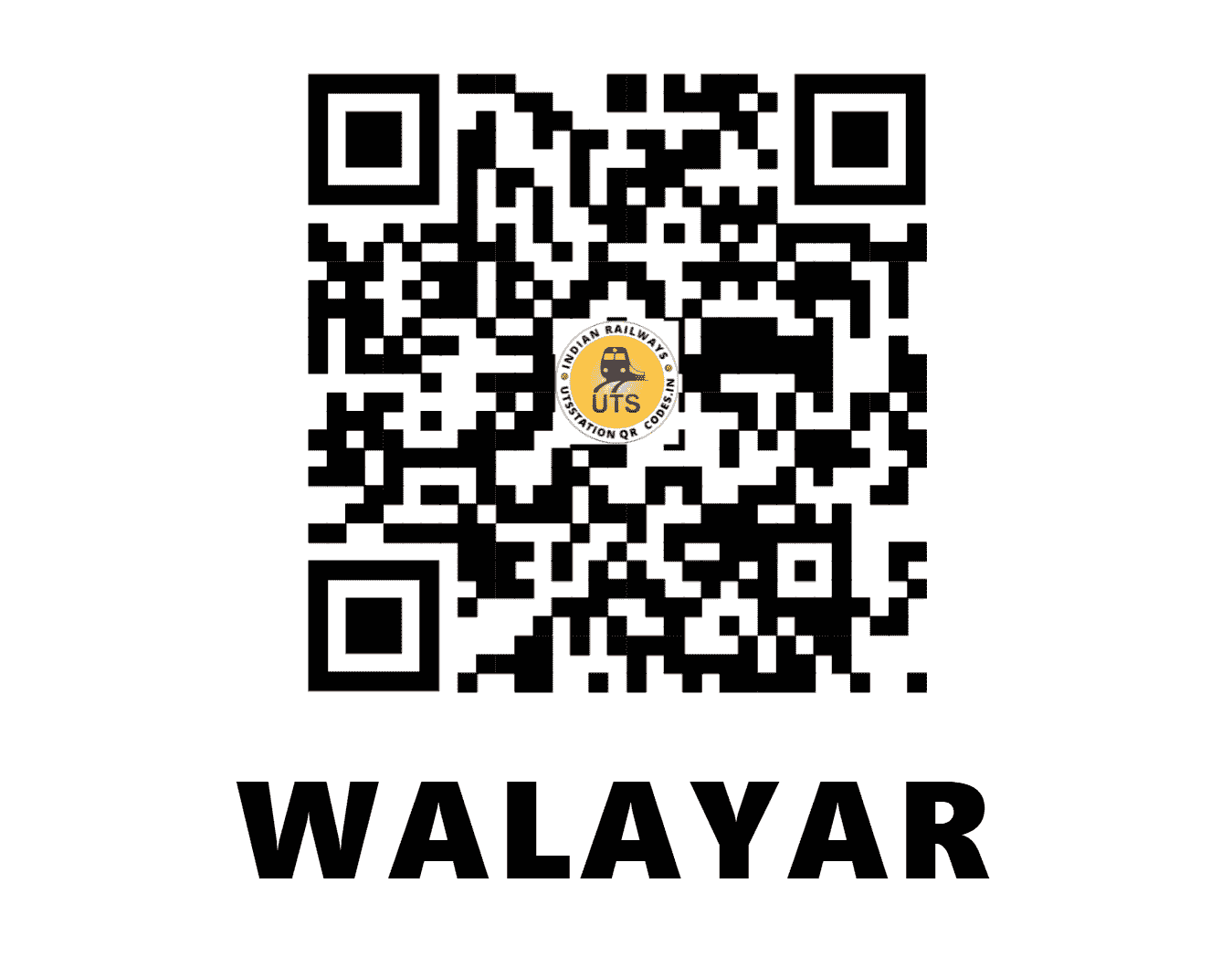 UTS QR Code for WALAYAR - WRA - SR (KERALA)