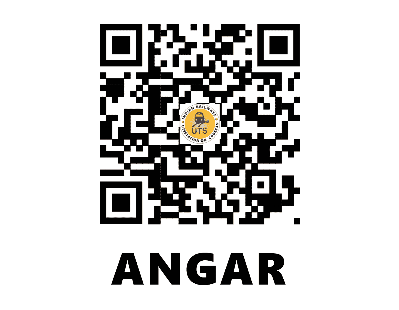 UTS QR Code for ANGAR - AAG - CR (MAHARASHTRA)