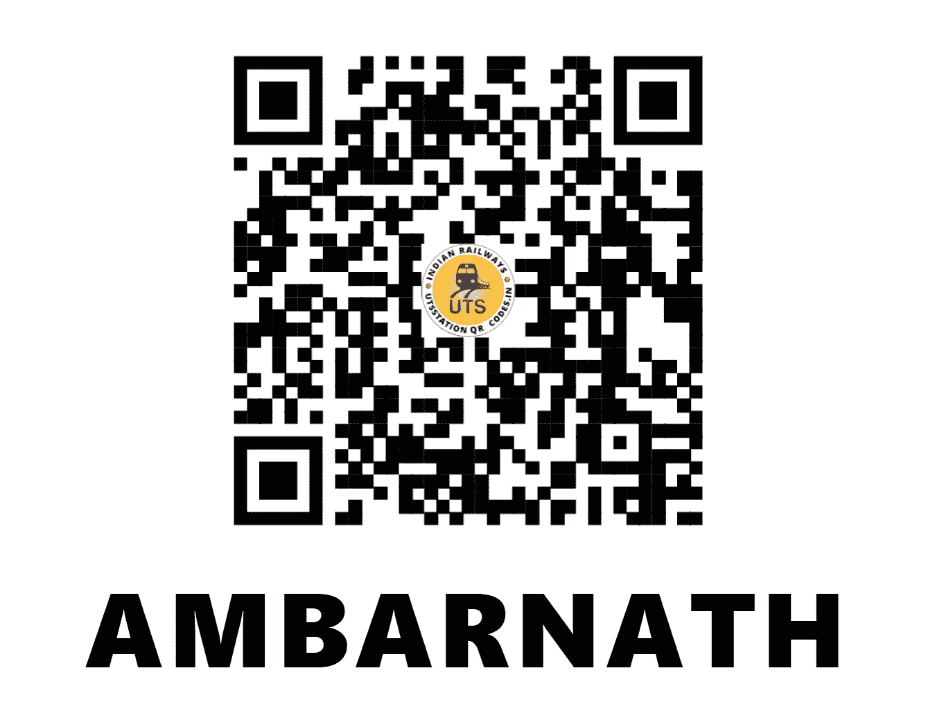UTS QR Code for AMBARNATH - ABH - CR (MAHARASHTRA)