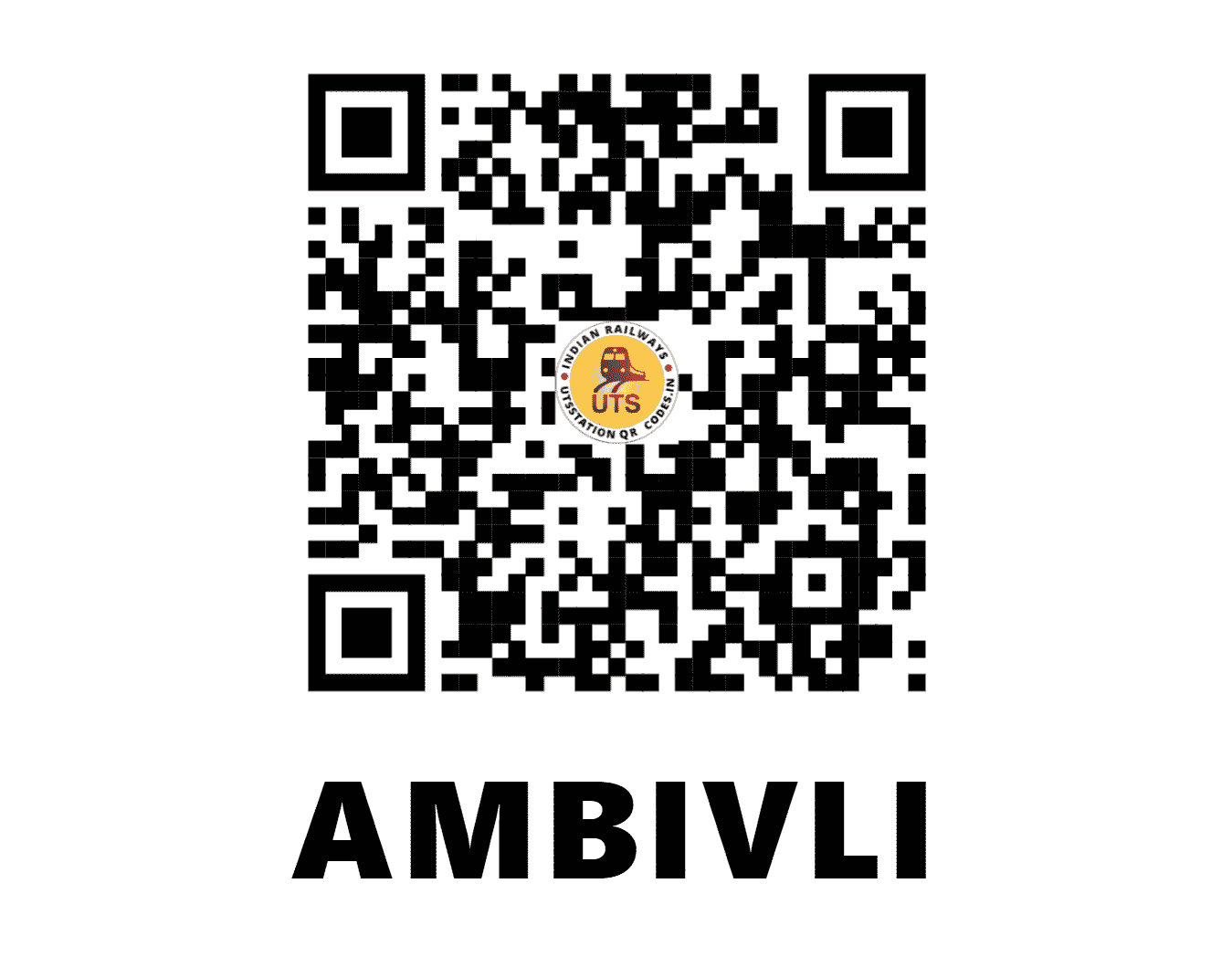 UTS QR Code for AMBIVLI - ABY - CR (MAHARASHTRA)