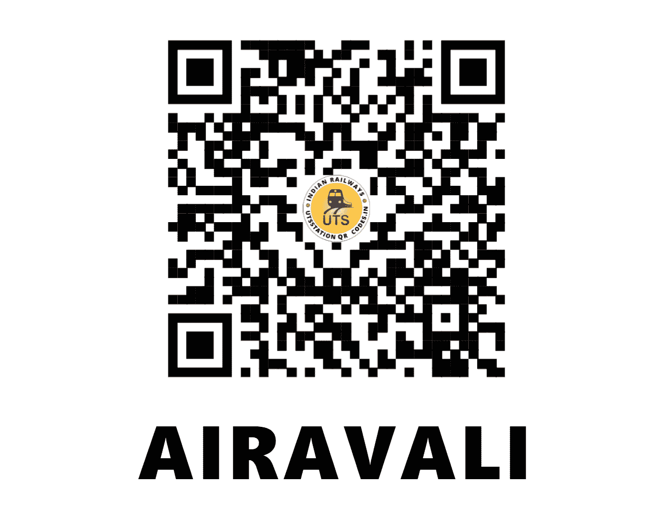 UTS QR Code for AIRAVALI - AIRL - CR (MAHARASHTRA)