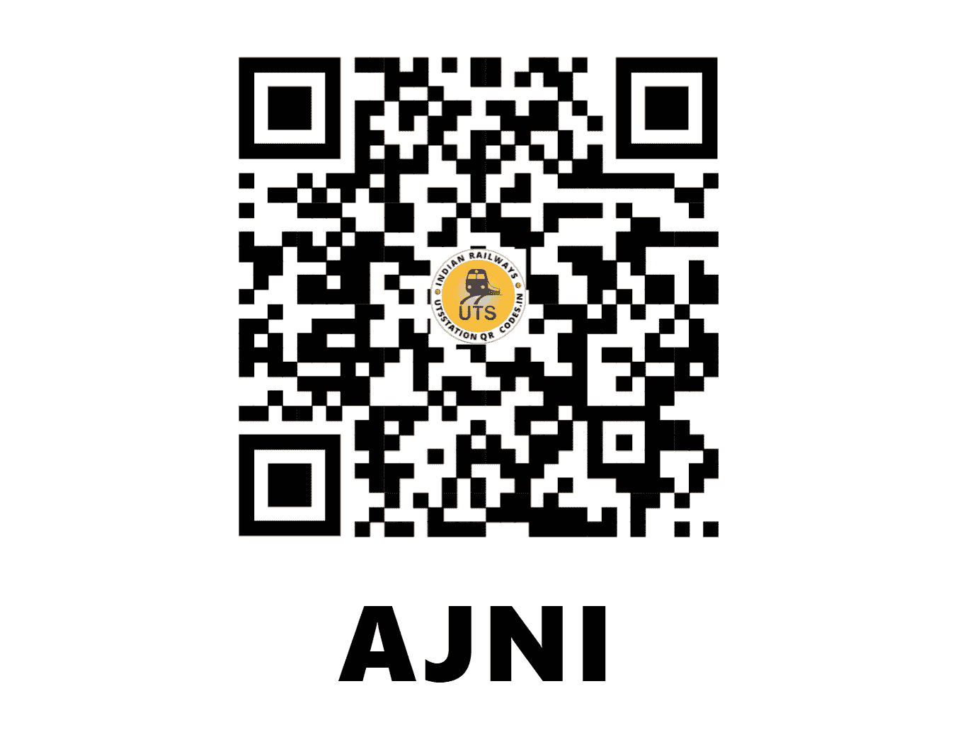 UTS QR Code for AJNI - AJNI - CR (MAHARASHTRA)