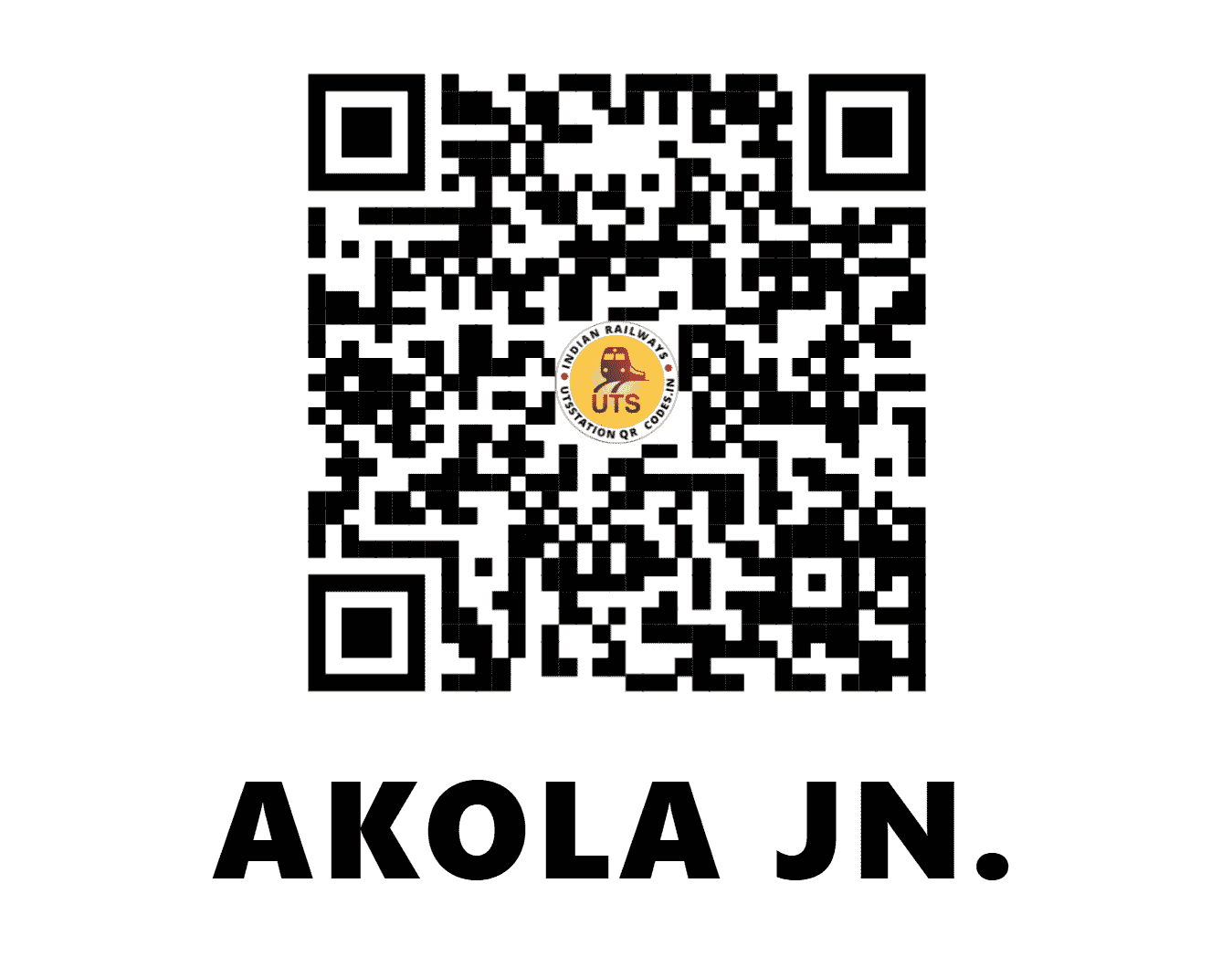 UTS QR Code for AKOLA JN. - AK - CR (MAHARASHTRA)
